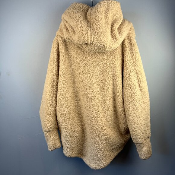 POPFlex Faux Sherpa Cocoon Coat Size S/M Overside Comfy - Picture 10 of 10